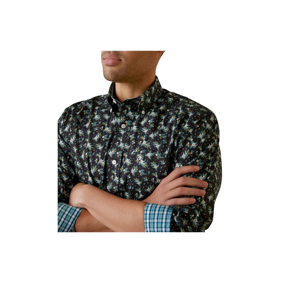 Ariat Men's Wrinkle Free Camdyn Fitted Navy Shirt