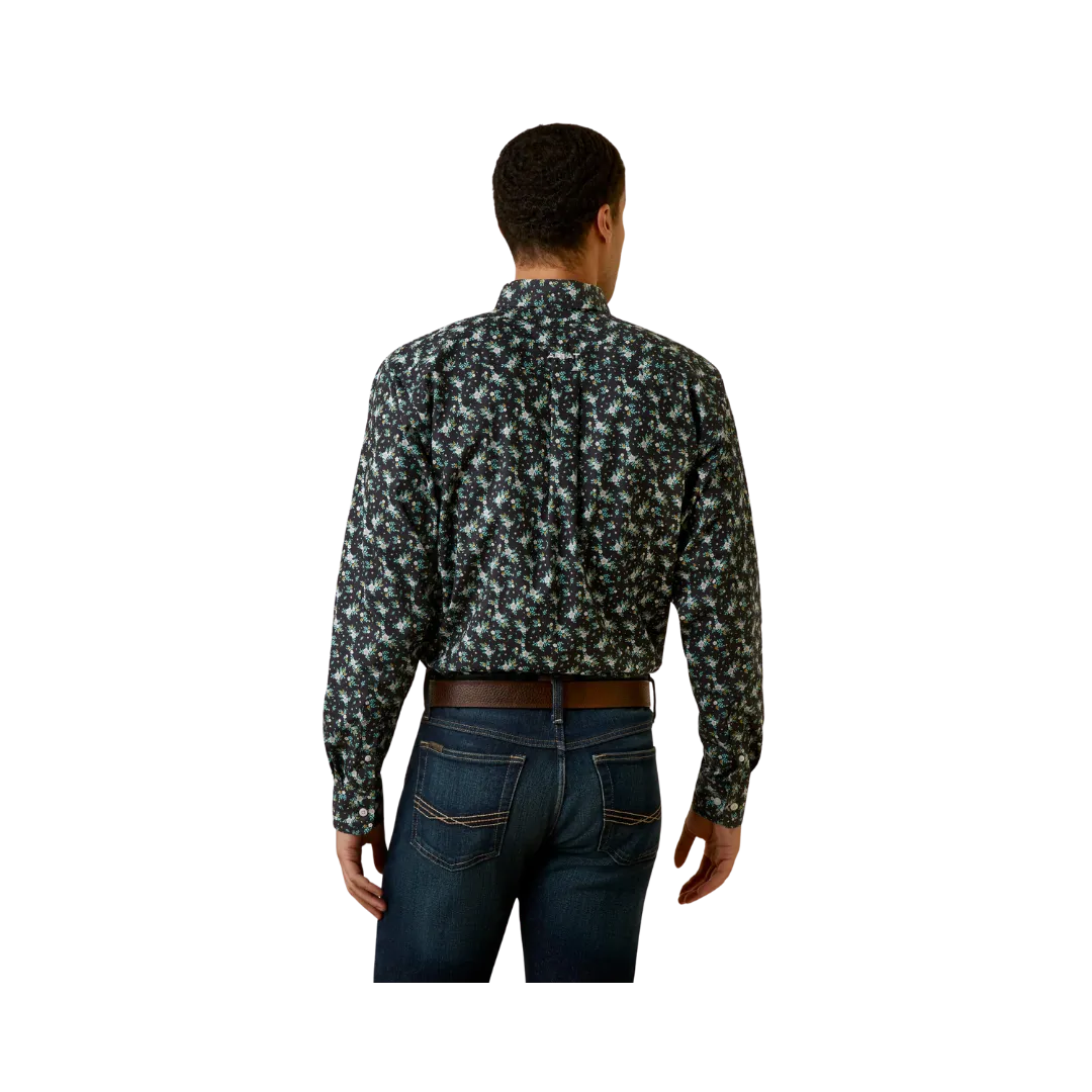Ariat Men's Wrinkle Free Camdyn Fitted Navy Shirt