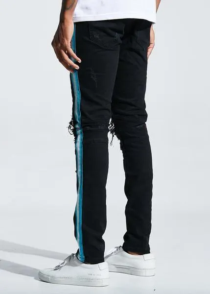 Bolt Turkish Biker Denim (Light Blue Stripe)