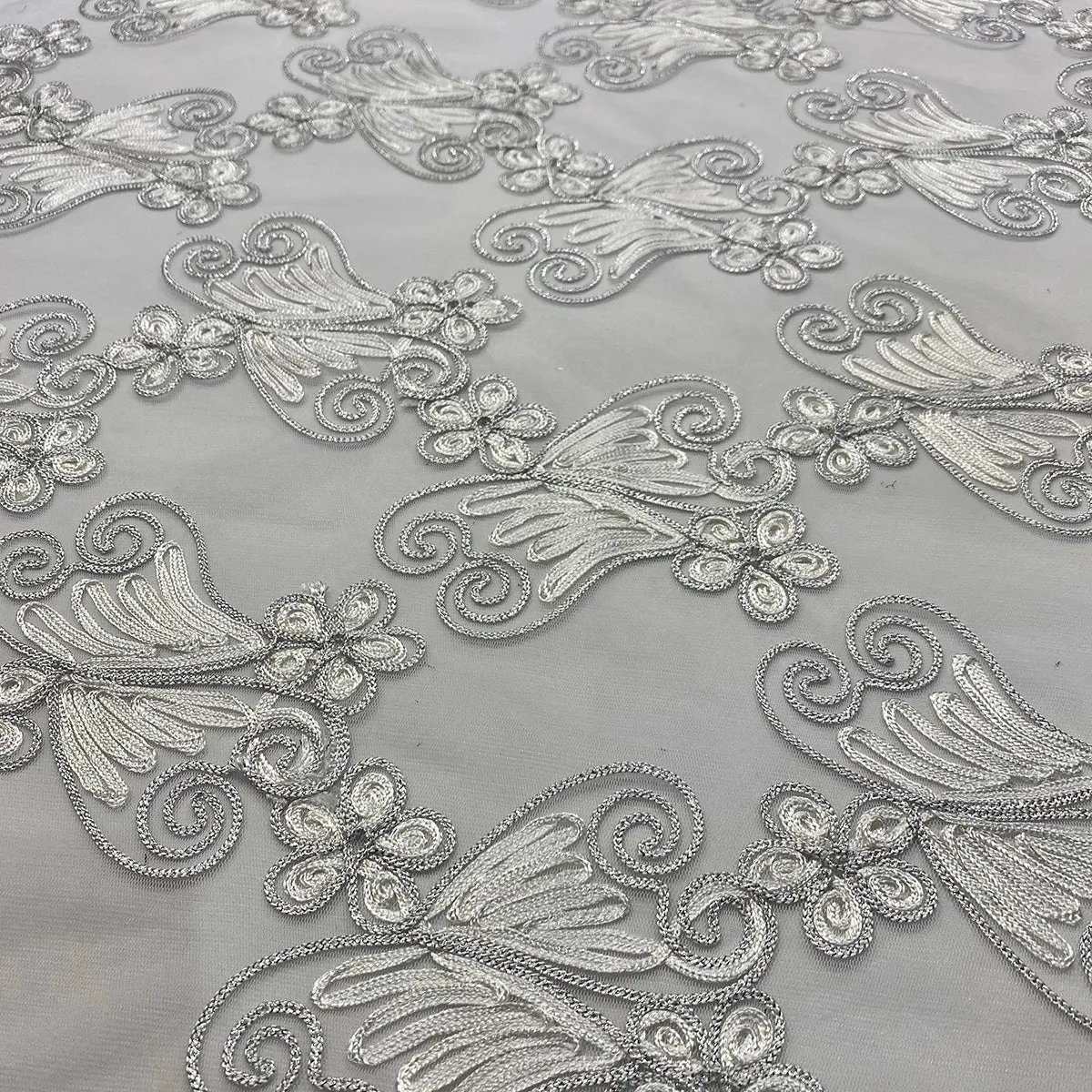 Butterfly Lace Table Runner in White