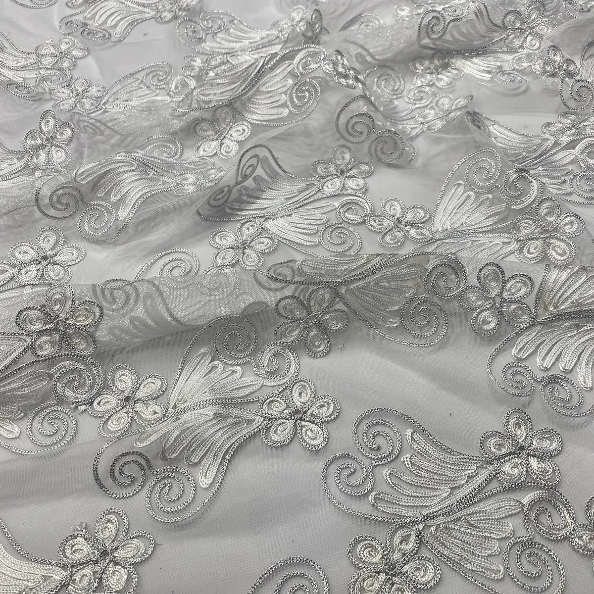 Butterfly Lace Table Runner in White
