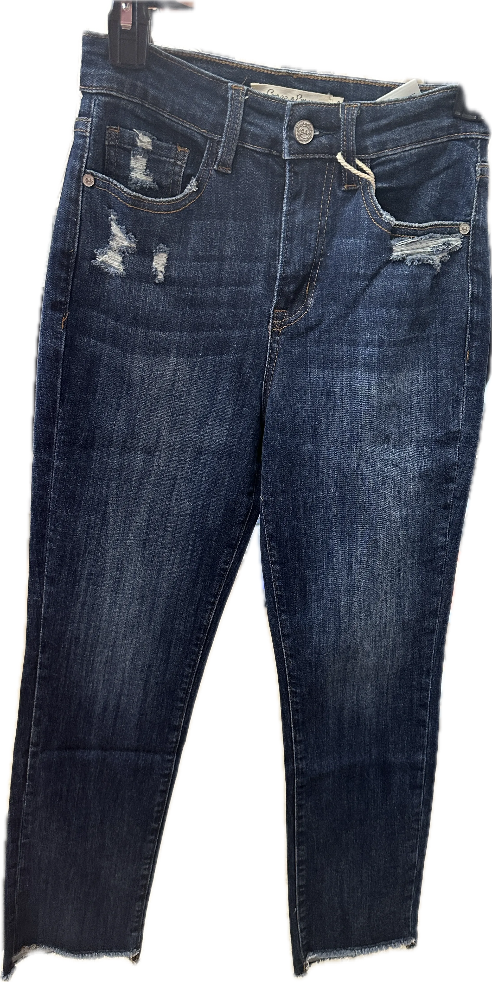 Dark Distressed Denim Jean