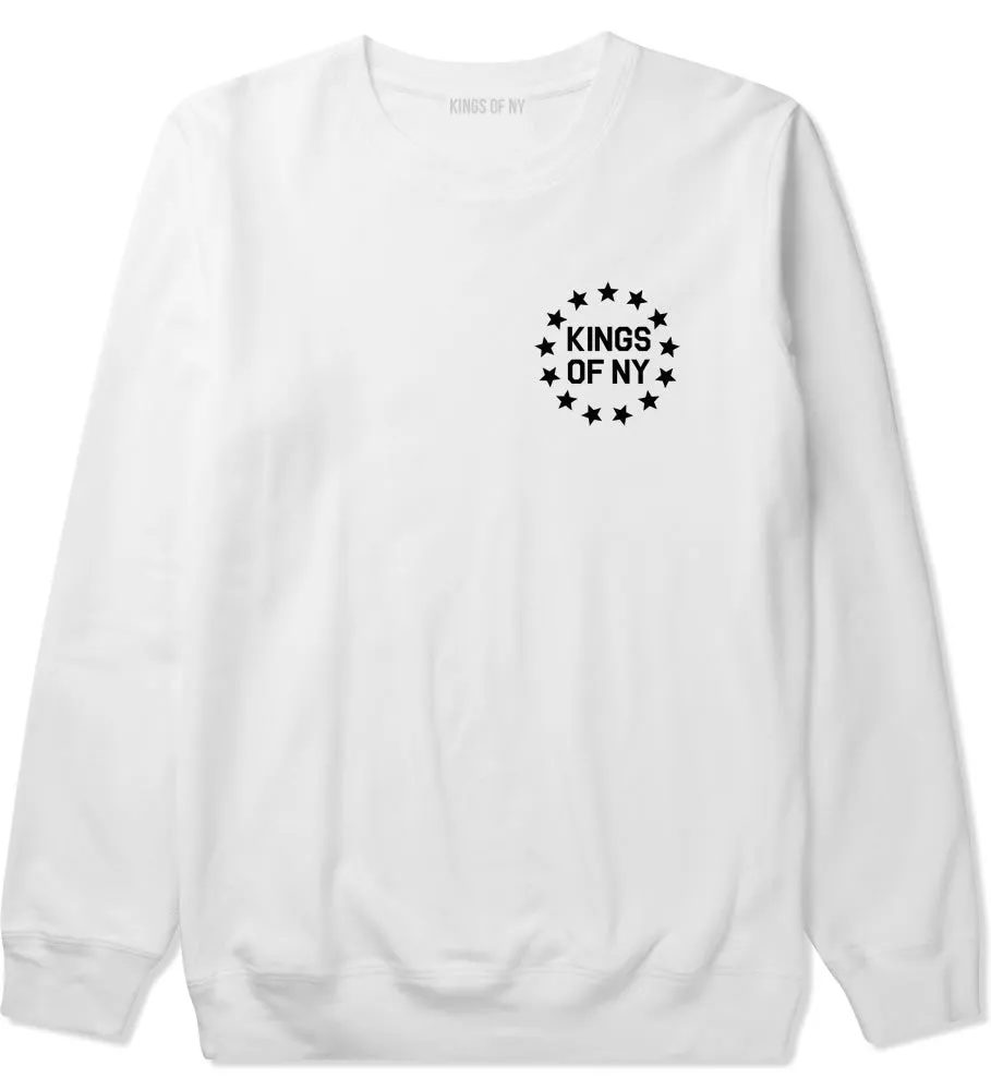 Kings Of NY Classic Stars Logo Chest Mens Crewneck Sweatshirt