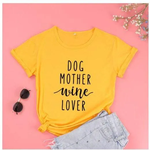 MomLife Dog Mother Wine Lover Women T Shirts  Free   Shipping Offers