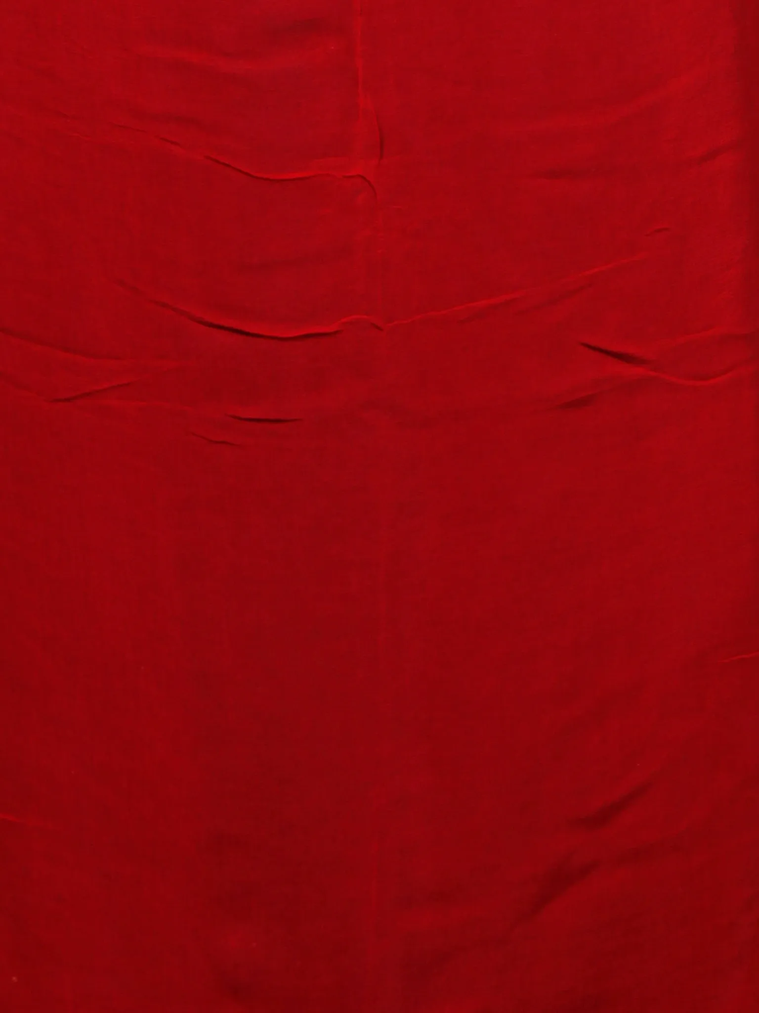 Red White Hand Block Printed Chiffon Saree with Zari Border - S031702802