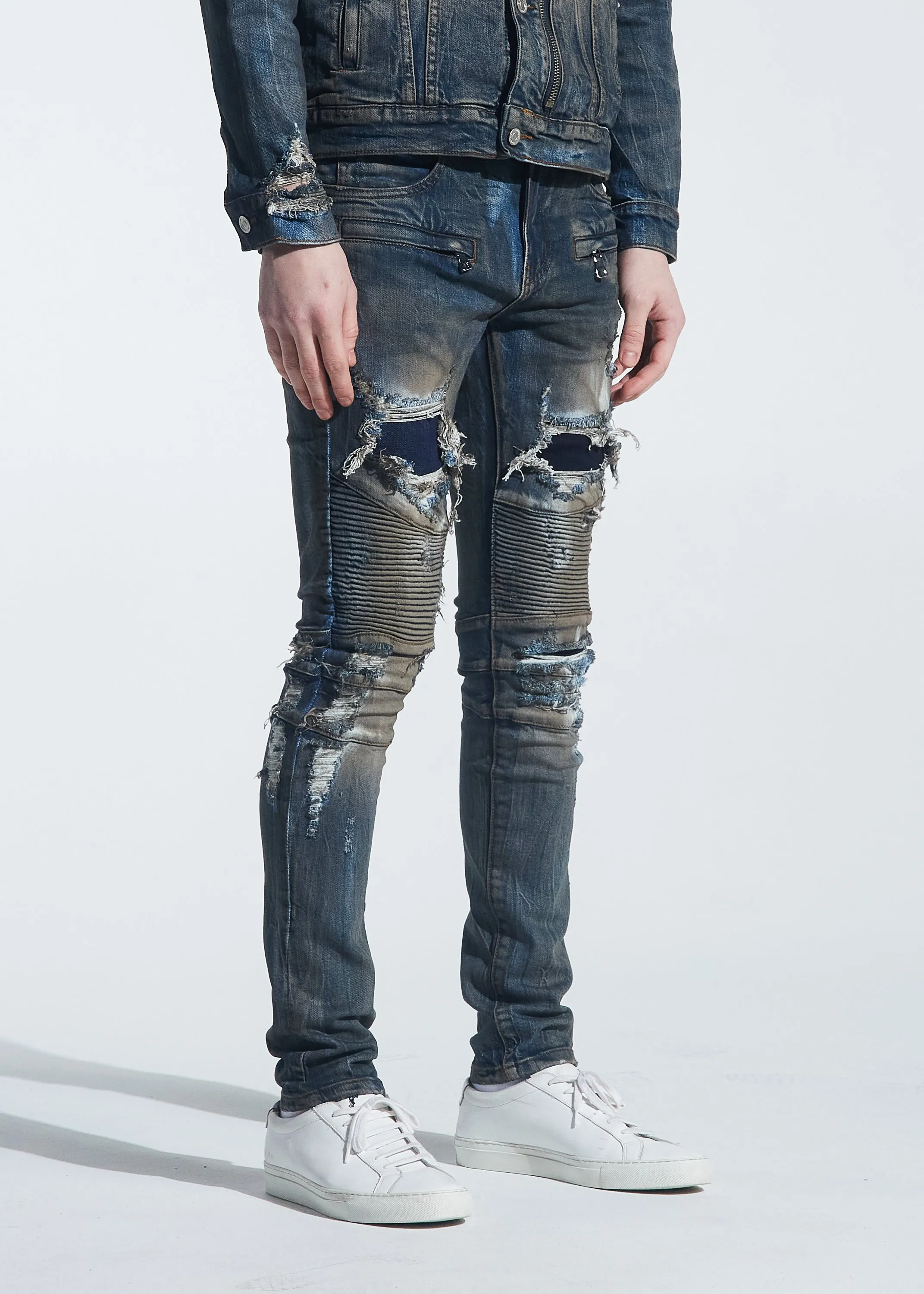 Rivers Biker Denim (Dirty Indigo Wash)