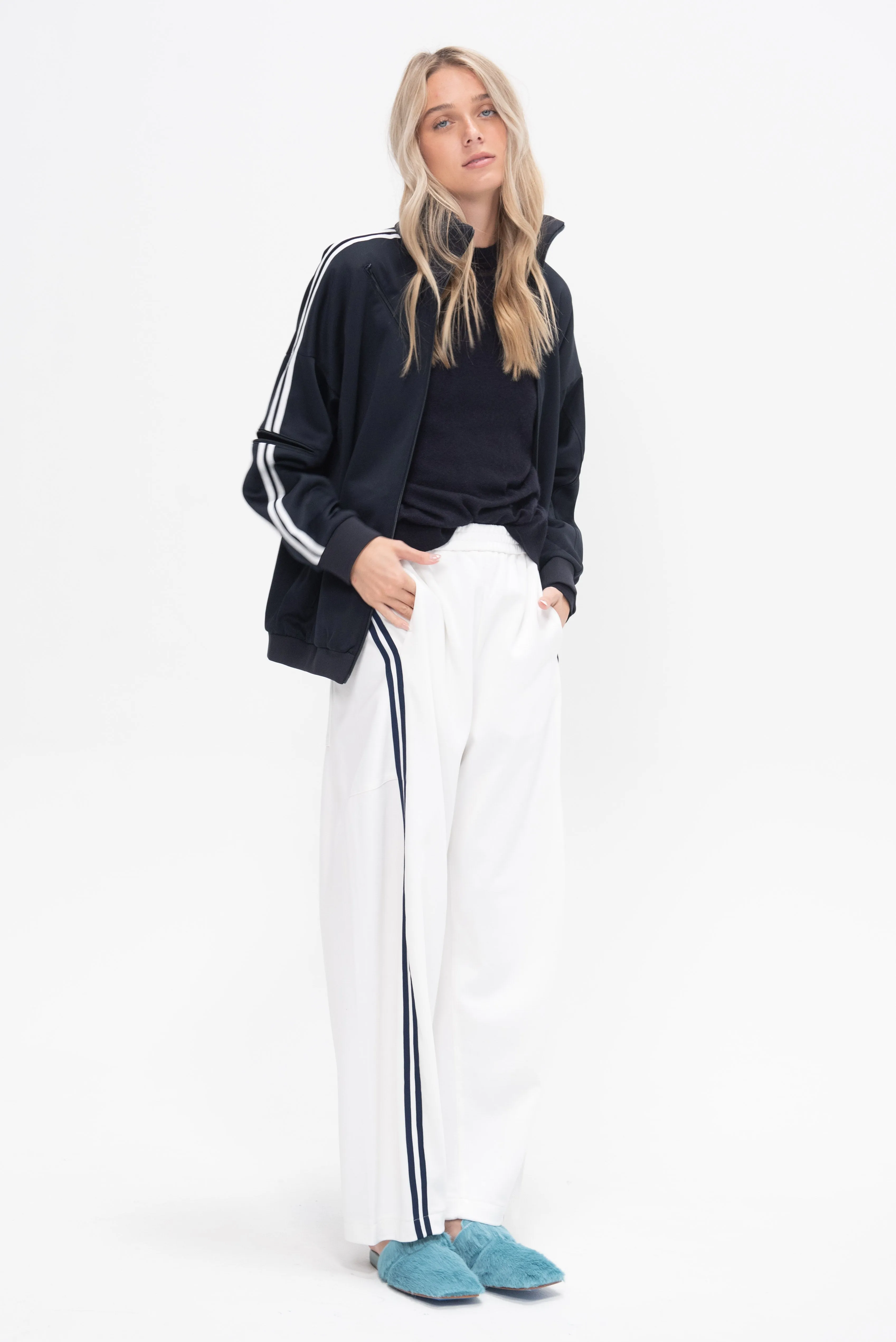 Sheer Sweater Crewneck Easy Pullover, Dark Navy