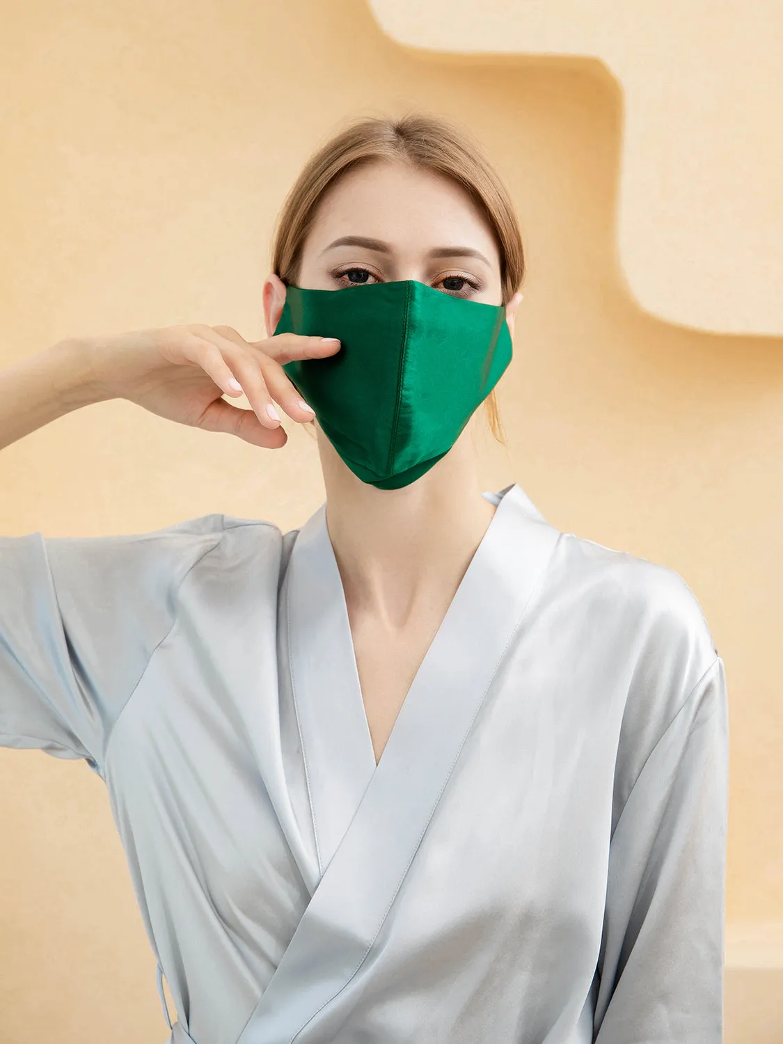 Solid Color Silk Sunscreen Face Mask UPF50 