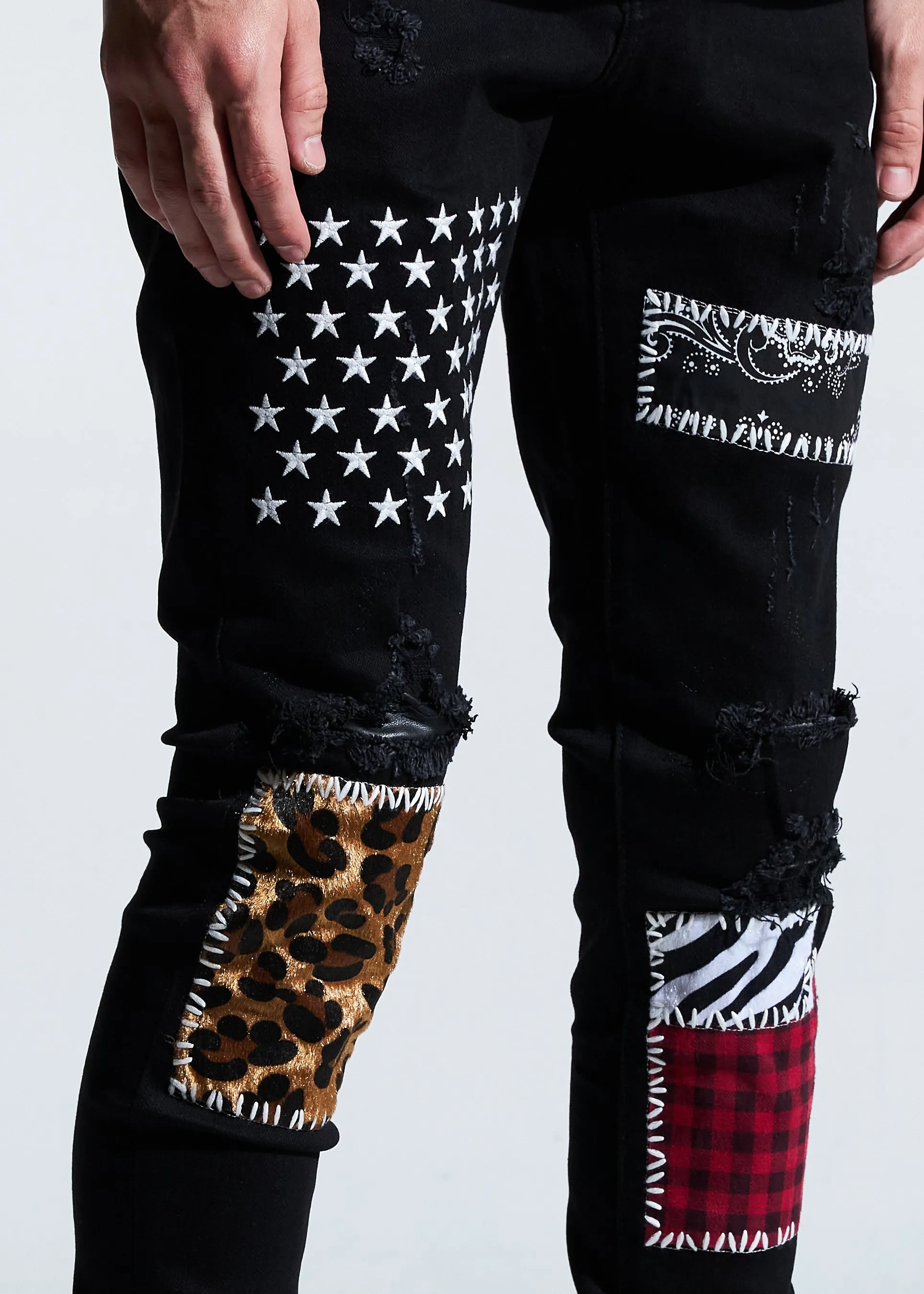 Summit Patchwork Denim (Black)