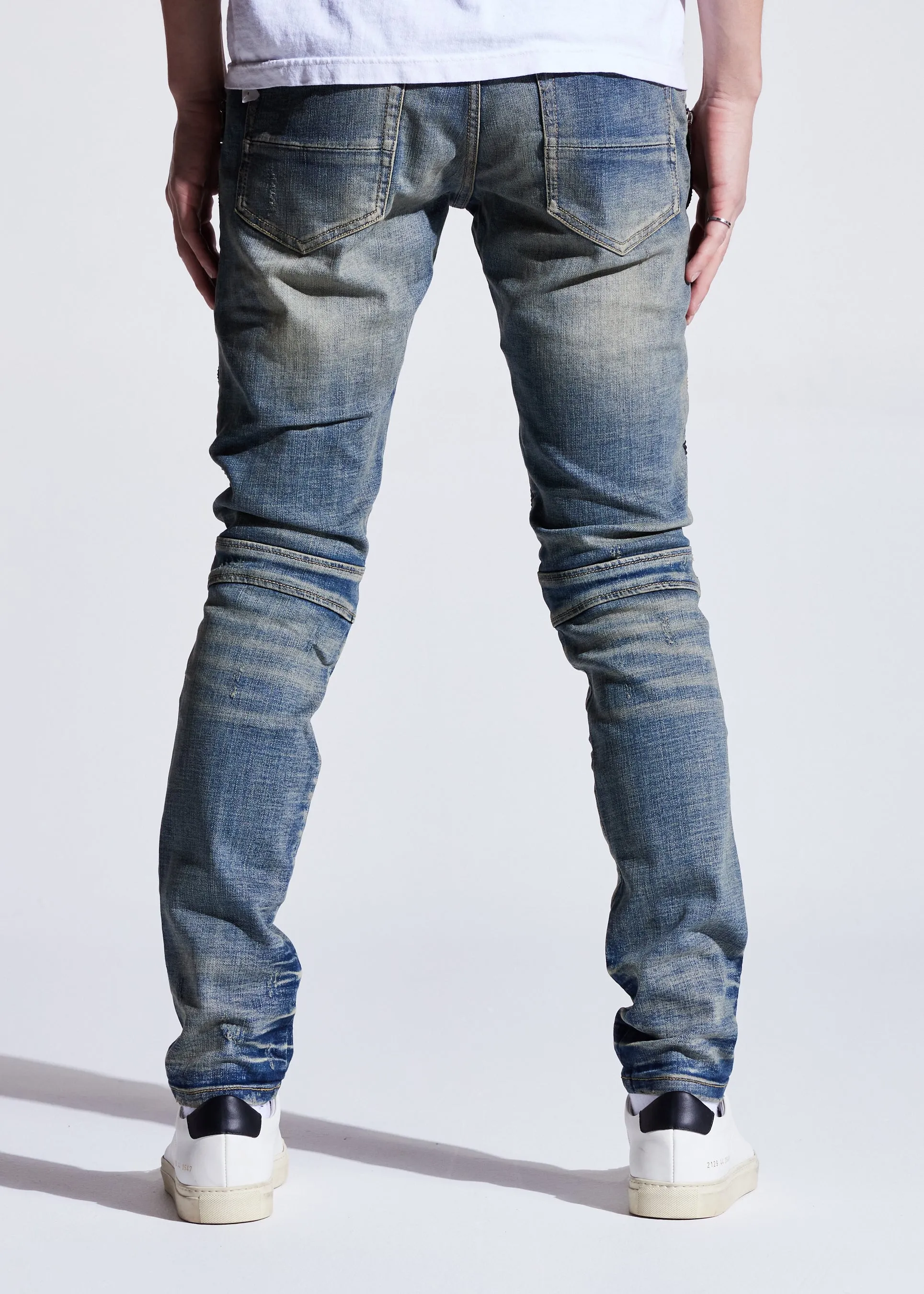 Sunny Biker Denim (Distressed Indigo)