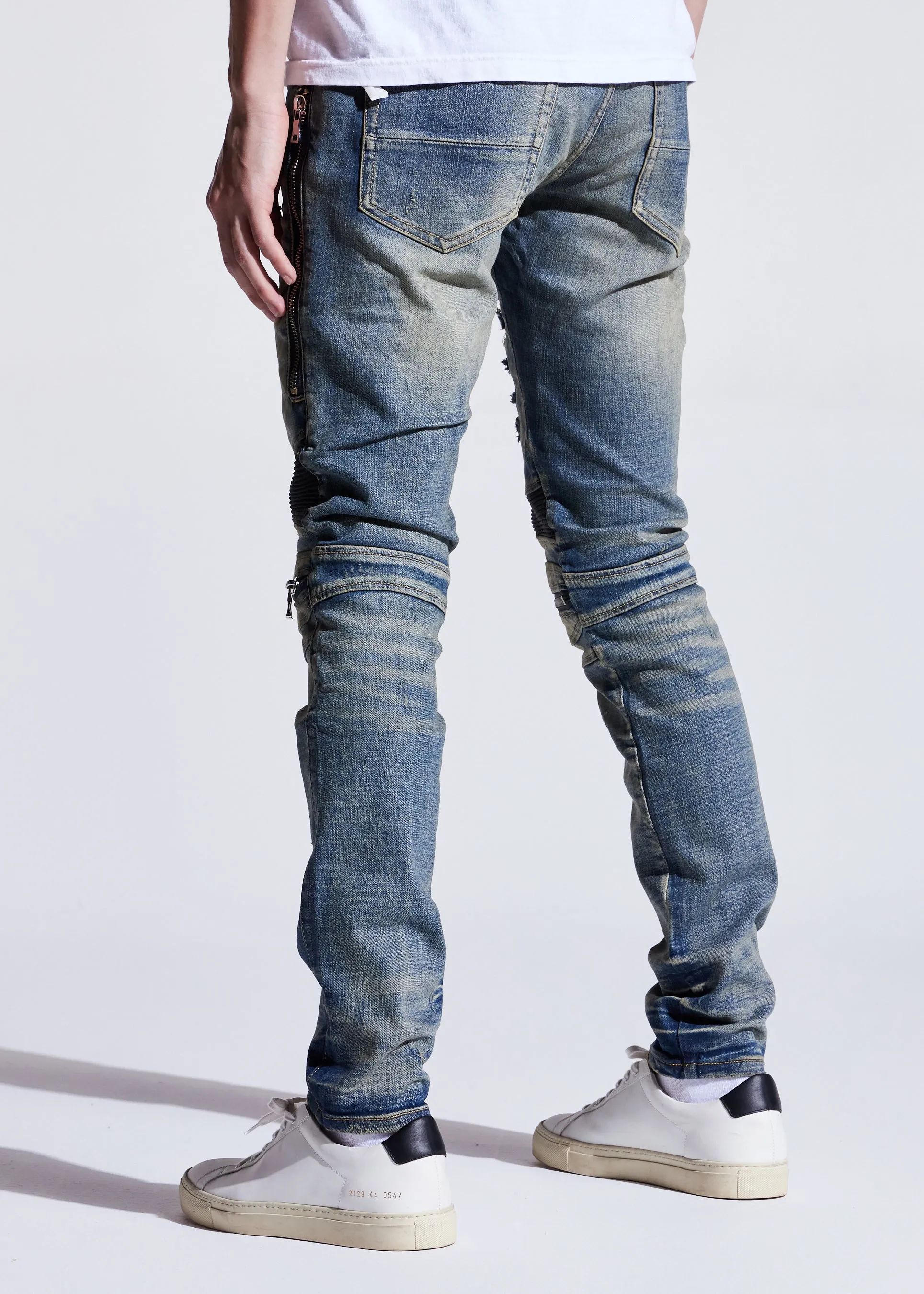 Sunny Biker Denim (Distressed Indigo)